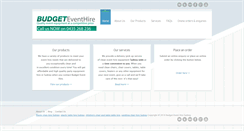Desktop Screenshot of budgeteventhire.com.au